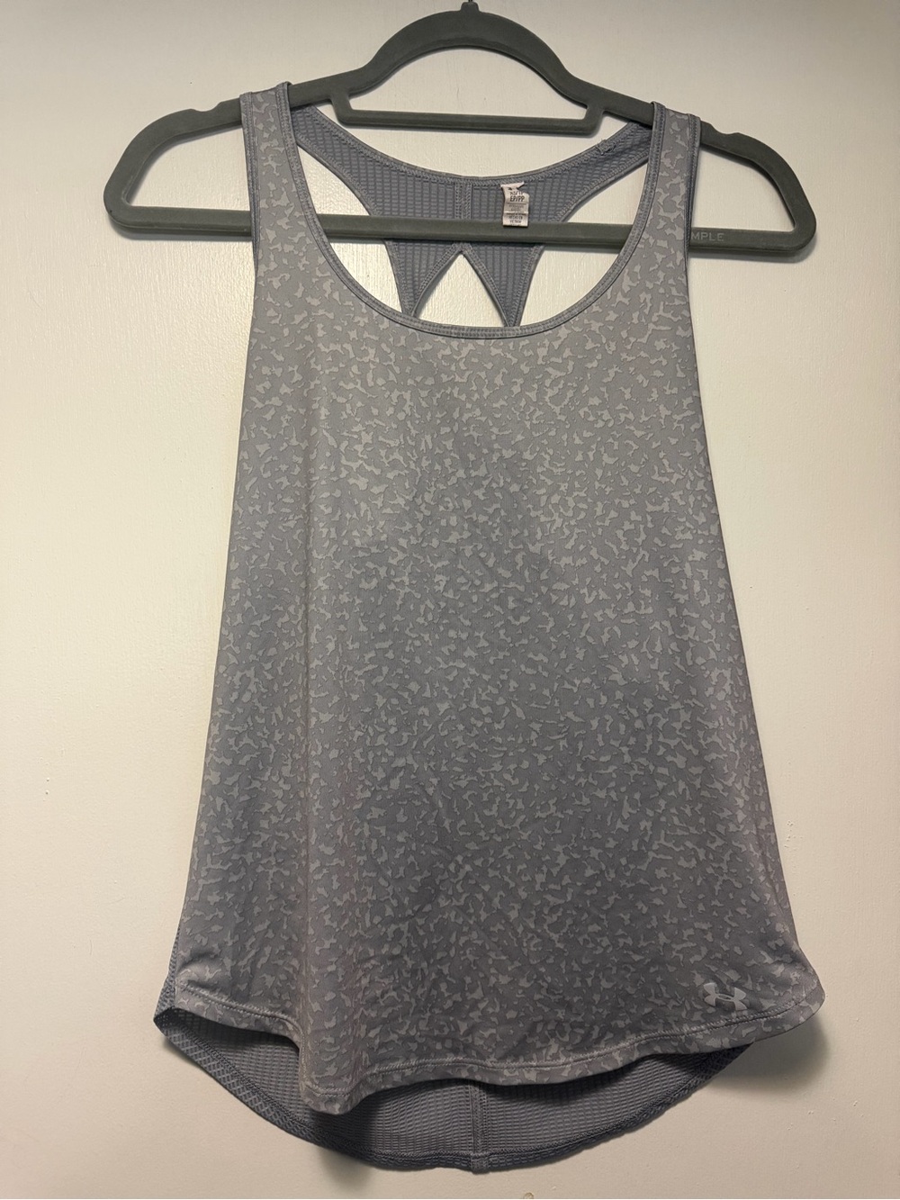 Under Armour Light Gray Patterned Racerback Tank